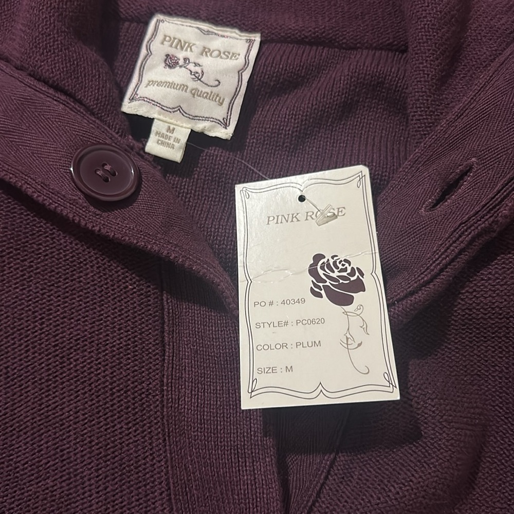 NWT Pink Rose Cardigan/Jacket Size M - Picture 13 of 16